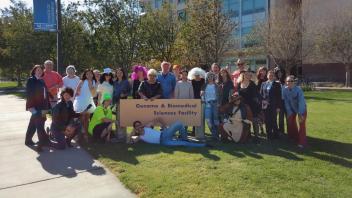Photo of the lab from the Halloween Symposium